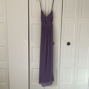Bill Levkoff bridesmaids dress in Victorian Lilac